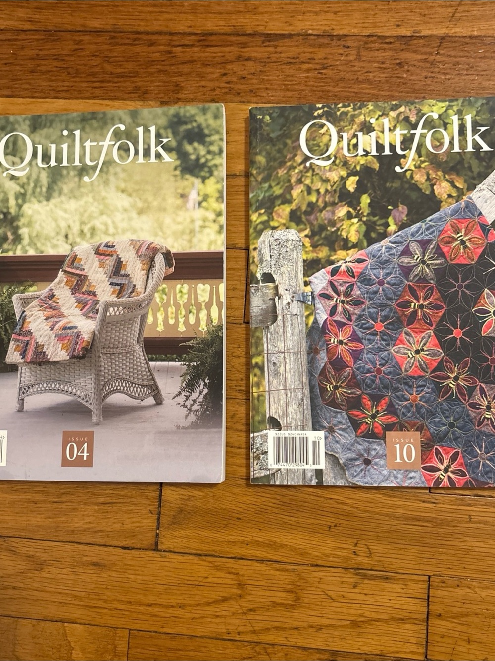 Quiltfolk Magazine Lot Of 2 Paperbacks Issues #4 & #10Tennessee & Vermont